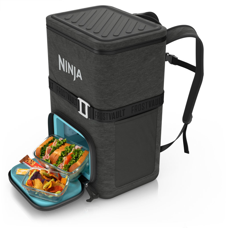 Ninja Outdoor Frostvault Go 36-can Soft Cooler With Cold Dry Zone, Charcoal Gray