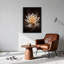 «Glowing White Lotus Flower Floating on Dark Water», art mural sur toile-1320612802