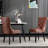 Modern Upholstered Faux Leather Dining Chairs Set Of 2 Mid Century Dining Room Chairs Tufted Ring Back Kitchen Dining Chairs Comfortable Side Chairs With Nail Head Trim-100752895