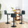 Lolar Swivel Upholstered Adjustable Height Counter Stool with Metal Frame