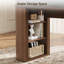 Bureau d'ordinateur de 55 po de style Mid-Century moderne avec prises intégrées et portes tambour et tablettes de rangement-129224005