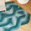 Flow Hand Tufted Wool Geometric Area Rug in Aqua