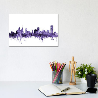 Buffalo, New York Skyline by Michael Tompsett - Wrapped Canvas Print