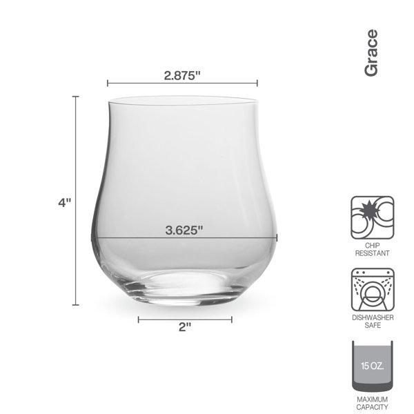 Mikasa Gail Optic Highball Tumbler Cups, Clear