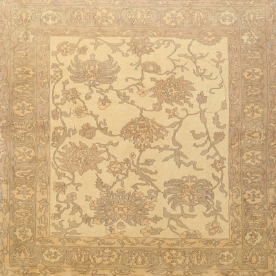 Gris traditionnel/beige Tapis décoratif