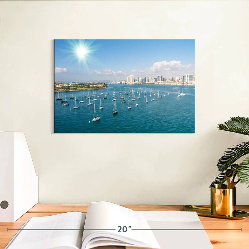 Mehar San Diego Waterfront Boats, 8" H x 12" W