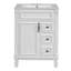 Meuble-lavabo 24 po avec lavabo en céramique, petite armoire de salle de bain moderne, 2 tiroirs et tablette réglable