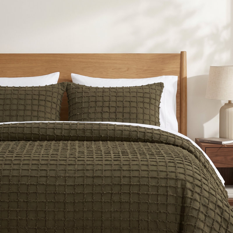 Carter Duvet Cover Set, Queen Duvet Cover + 2 Shams, Linen