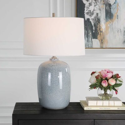 Latitude Run® Akio Sky Blue Table Lamp