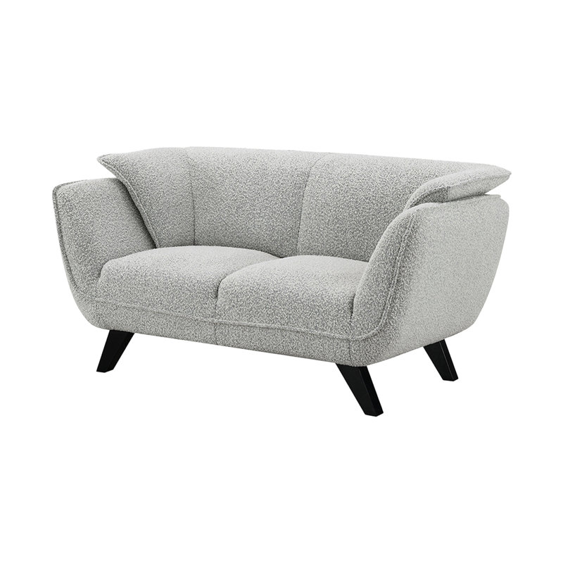 canapé deux places de 65,4 pouces, light grey boulce