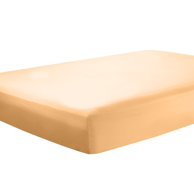 Drap-housse simple de couleur unie Premier., Orange abricot, Très grand