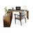 62.99"Dark walnut L-Shaped Solid Wood Office Sets