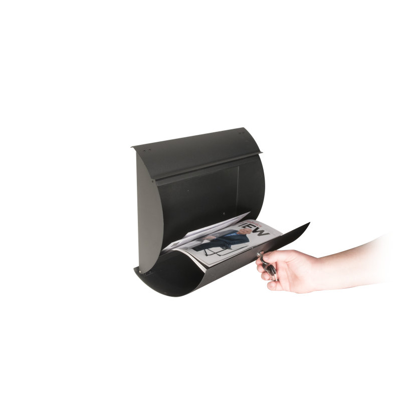 Locking Wall Mounted Mailbox, Black