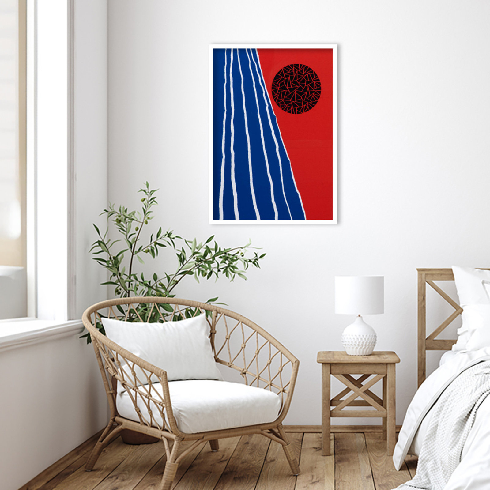 Orbis Factor by Alex Dunn, 33" H x 24" W x 1" D, White