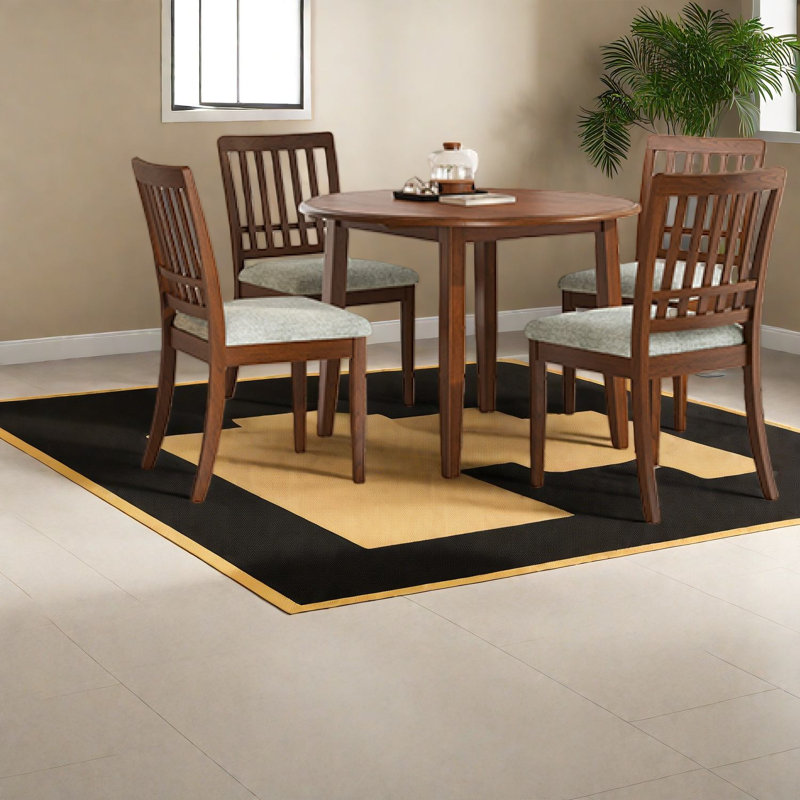Ensemble de tables de salle à manger modernes et peu encombrantes avec table en bois extensible, brun élégant