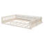 Lit plateforme tapissier en bois pleine grandeur avec garde-corps et coussin-113929705
