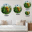 Horloge murale verte et orange dans les champs-837680519