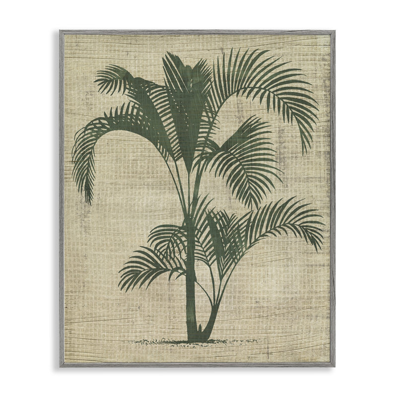  Palmier sur motif tissé, estampe numérique par June Erica Vess, Estampe numérique Farmhouse, H 30 po x l 24 po