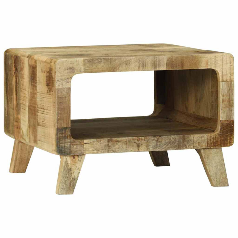 Solid Wood Coffee Table with Storage, Natural
