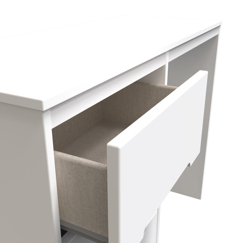 Fully Assembled Grety Dressing Table, White Matt/White Matt