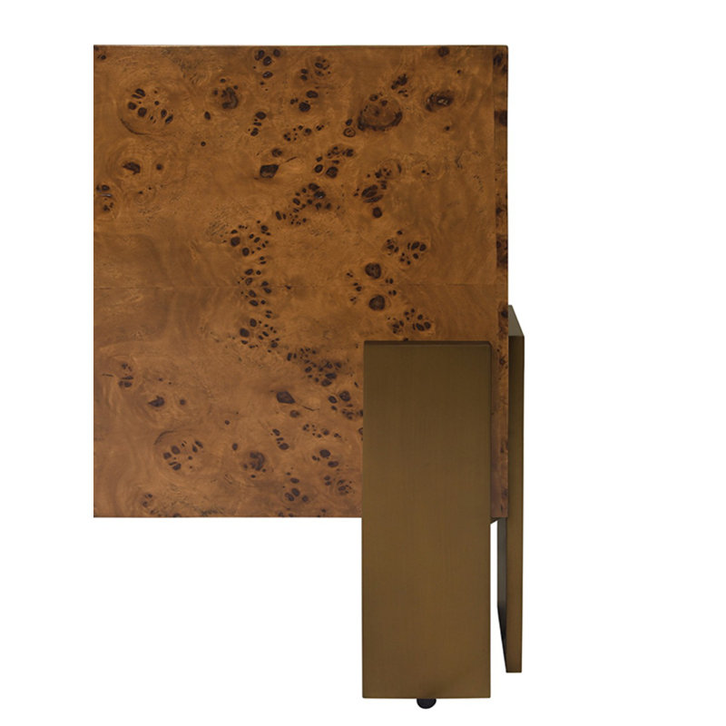 Enid Solid Wood Coffee Table, Brown