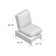 Chaise longue sans accoudoirs en plastique et aluminium avec coussins Sunbrella de 23,5 po Cherin