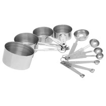 WELLSTAR Measuring Cups and Spoons Set of 8, Food Grade 18/8 Stainless  Steel Measure set for Dry Liquid Measurement, Rainbow Titanium Coated  Kitchen Gadgets for Cooking Baking, 4 Cup and 4 Spoon 