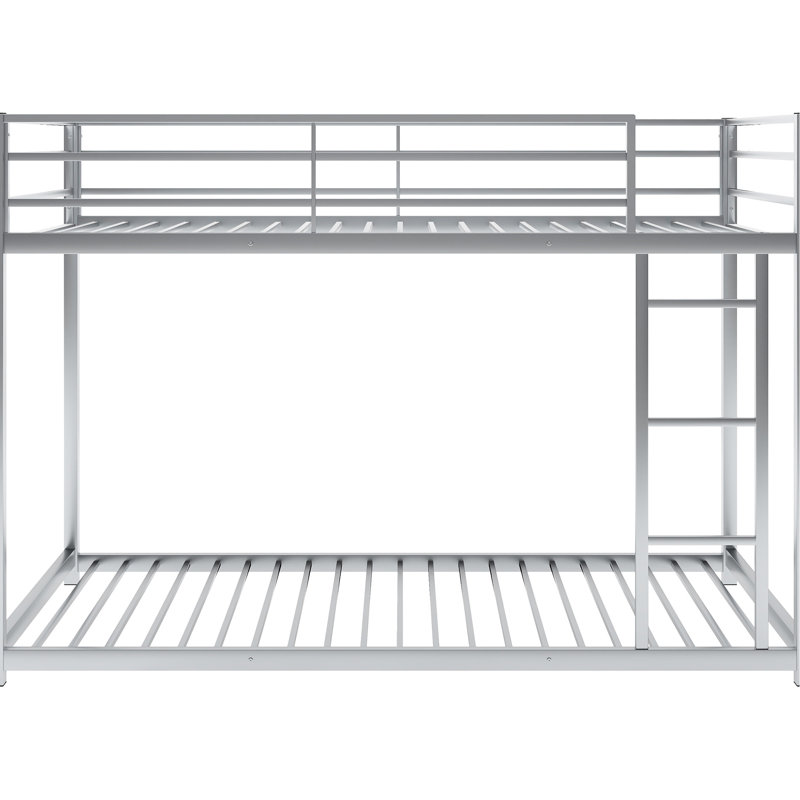 Silver Twin Over Bunk Bed With - Low For Strengthened Success Rate Metal , Safe And, Twin, Silver