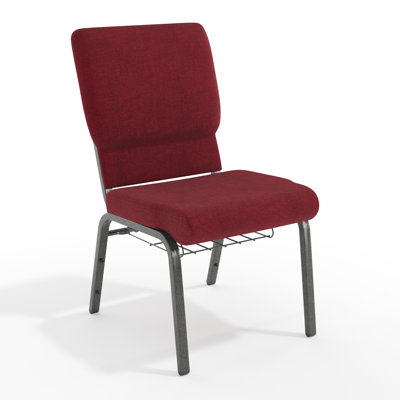 Lionel 19.25" W Stackable Fabric Seat Waiting Room Chair with Metal Frame
