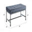 Banc - Siège rembourré en tissu de velours, structure gris sablé-1148304065