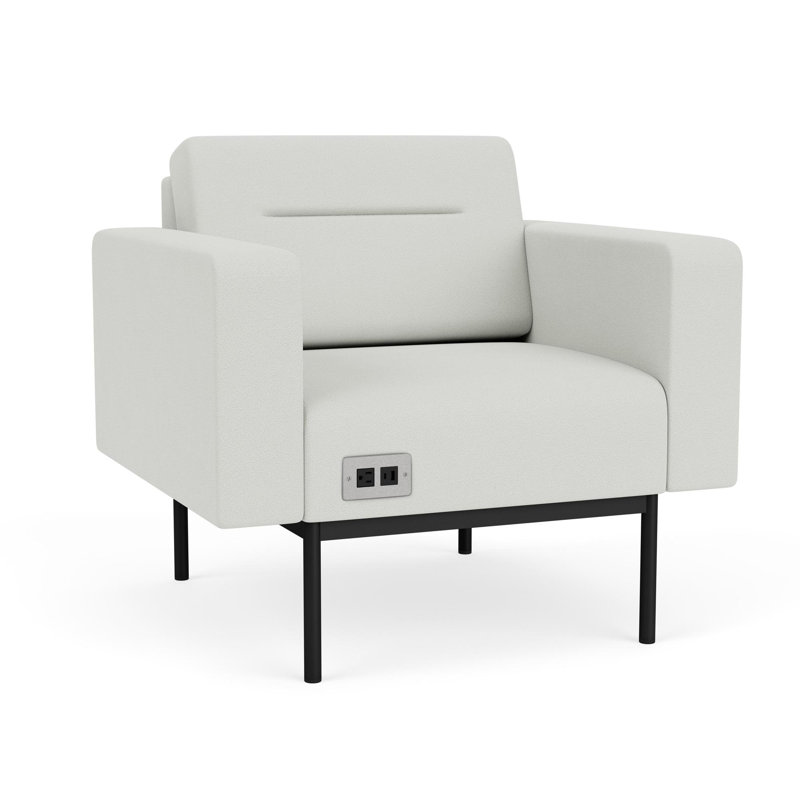 Chaise d'invité de réception Darsey, With Power, Black, Ombre portes ouvertes