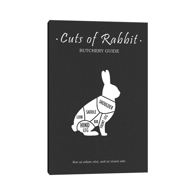 Butchery Rabit by Mark Rogan - Print on Canvas, Wrapped Canvas, 45.72cm H x 30.48cm W x 1.91cm D