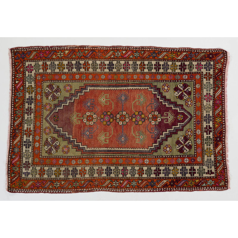 Tapis turc semi-antique Dazkiri Village, un joyeux tapis de collection