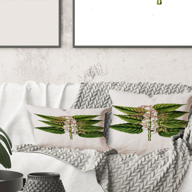 Vintage Plant Life XXVI - coussin traditionnel imprimé, 18" x 18"
