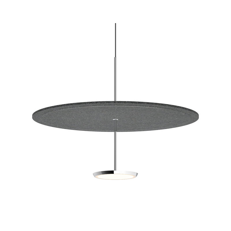 Sky Sound Pendant, 17.5" H x 24" W x 24" D, Anthracite, Black