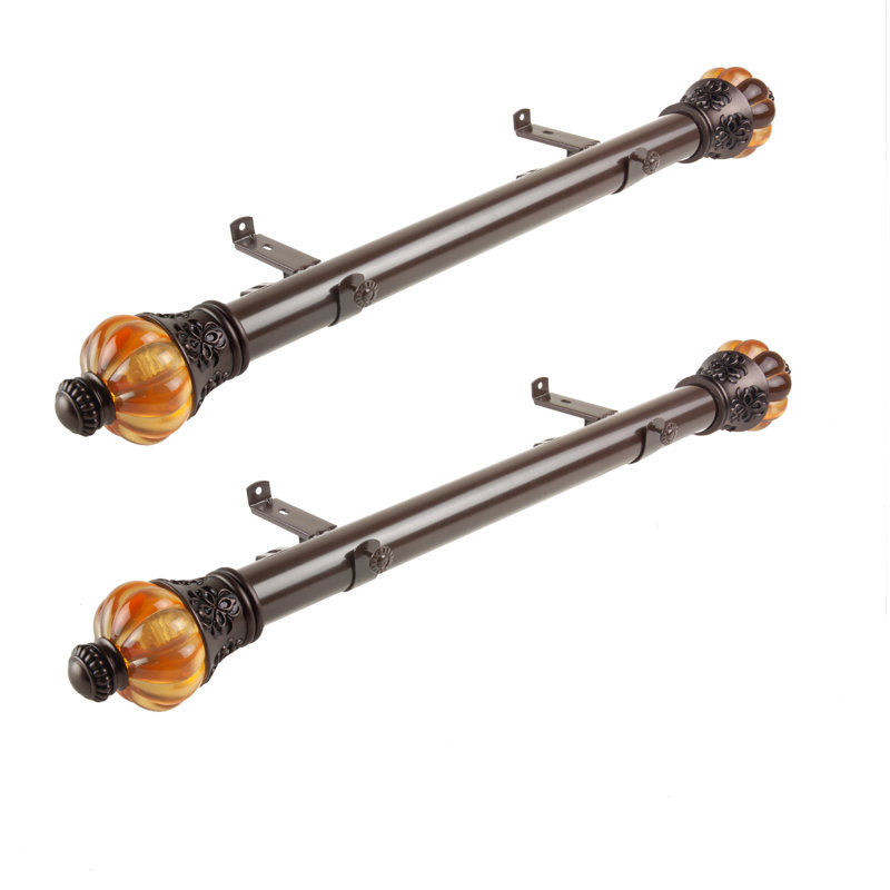 Tringle à rideaux simple Schofield, H 1,5 po x l 24 po x P 1,5 po, Cacao