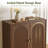 Modern Buffet Cabinet With Storage, Fluted Sideboard Accent Cabinet With Adjustable Shelves & Arched Doors, Modular Coffee Bar Credenza For Dining Room Kitchen Living Room Entryway, Brown-2091484804