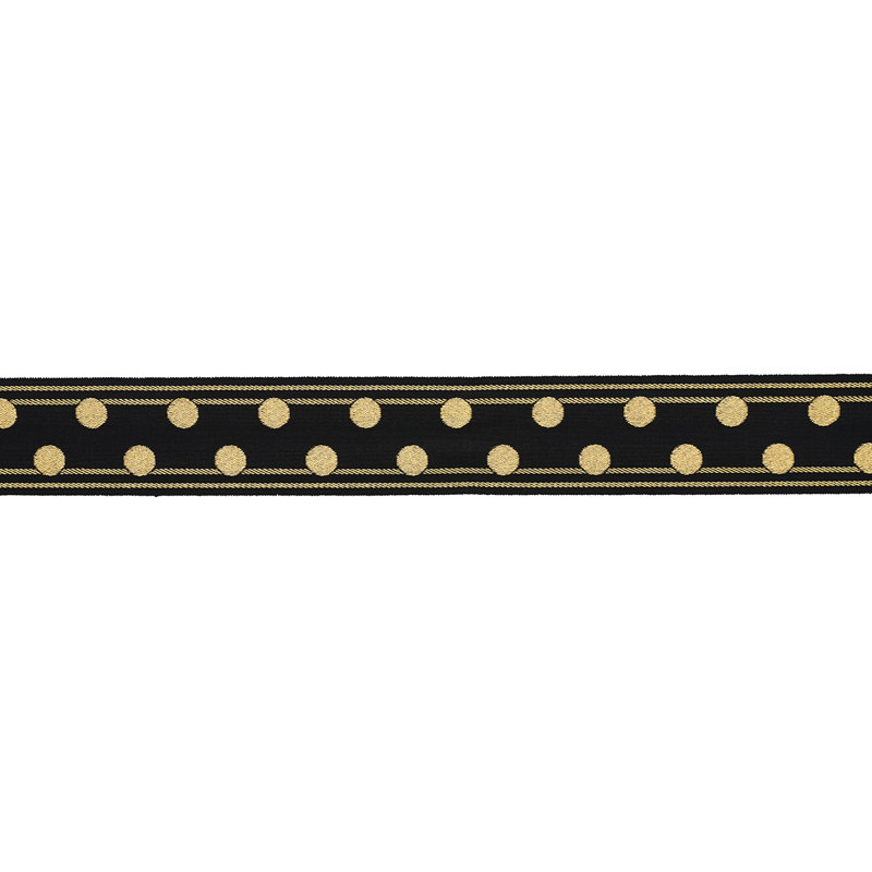 Tissu Regine, Or noir