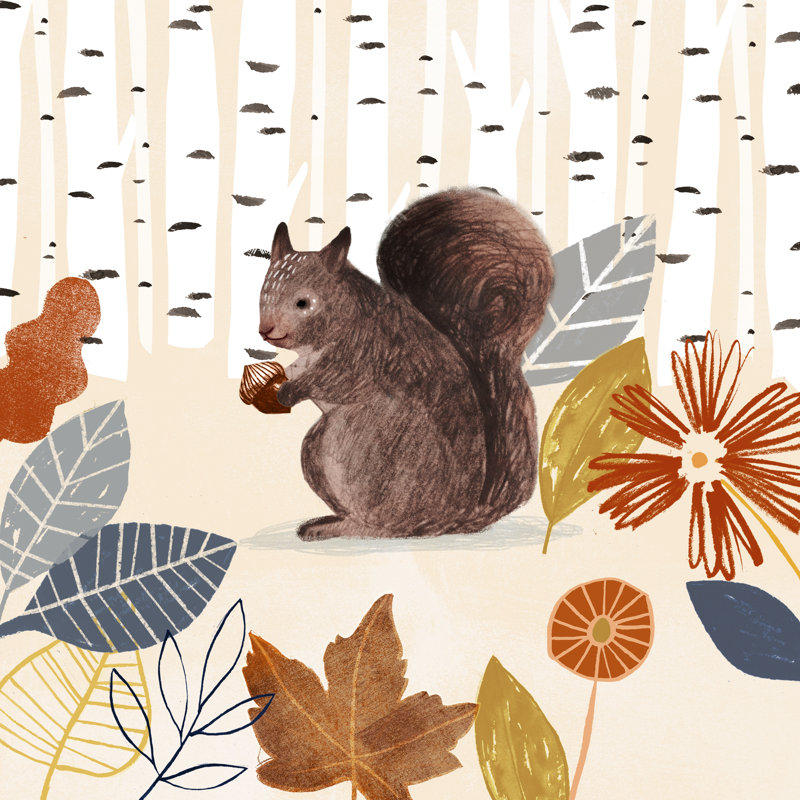 Cozy Autumn Woodland IV by Victoria Borges - Wrapped Canvas Painting, 51cm H x 51cm W
