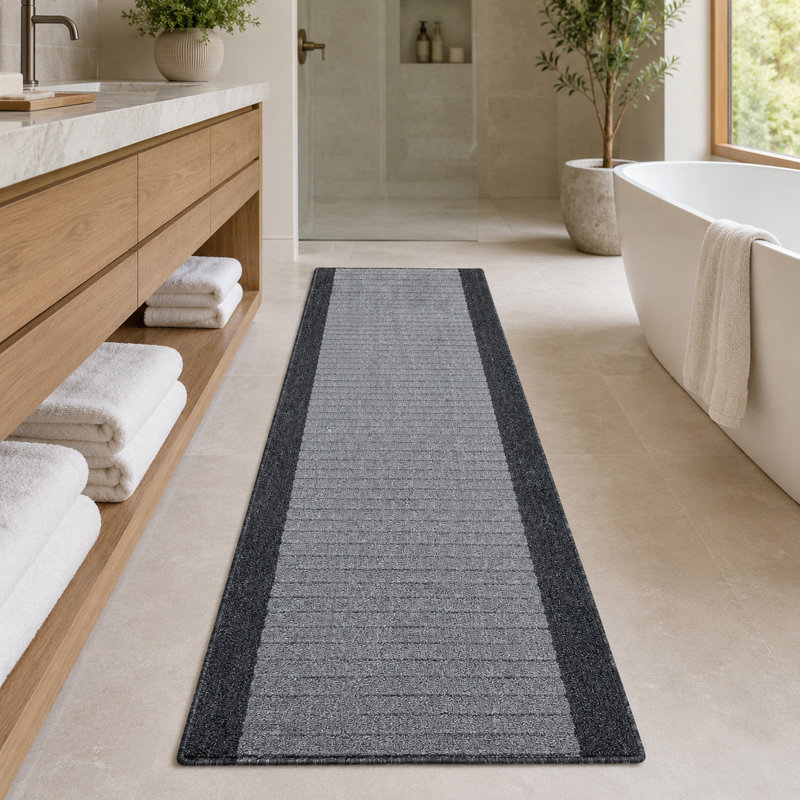 Tapis de couloir gris anthracite Essential Lane, Graphite, 19 pi