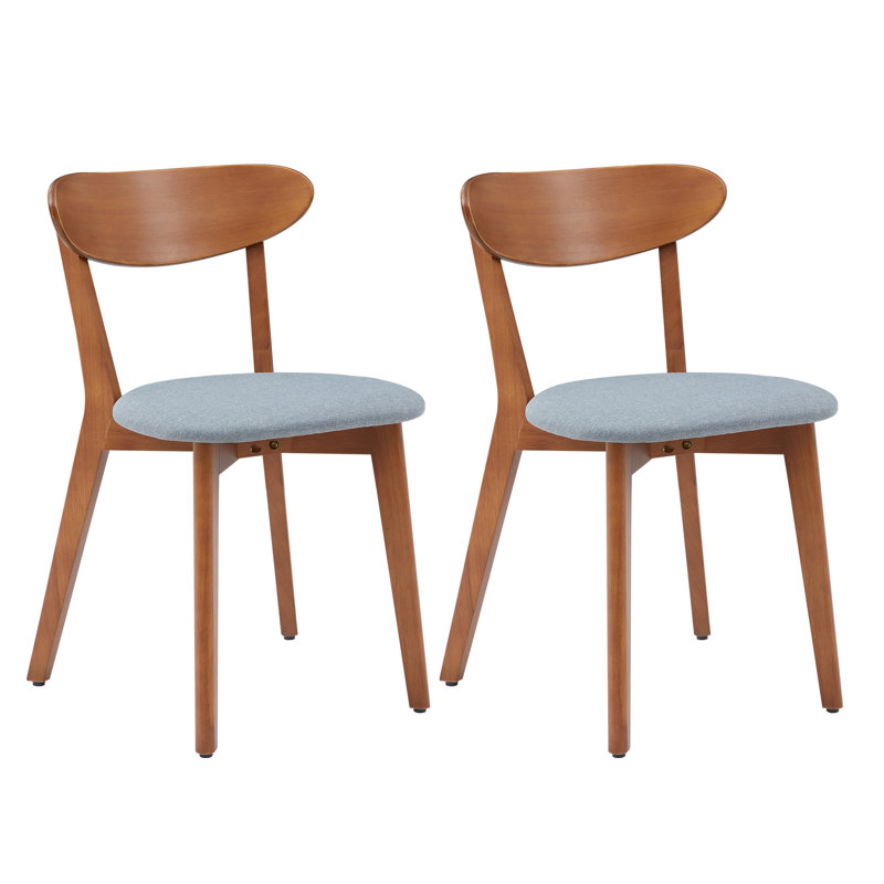18'' H Upholstered Dining Side Chair, Walnut, 4