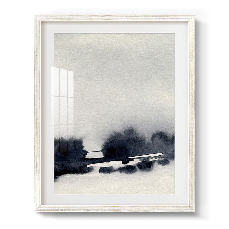 Encre «Bleed Landscape II», impression encadrée, H 19,5 po x l 16,5 po, Blanc