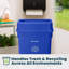 Poubelle de recyclage de 23 gallons avec couvercle à fente