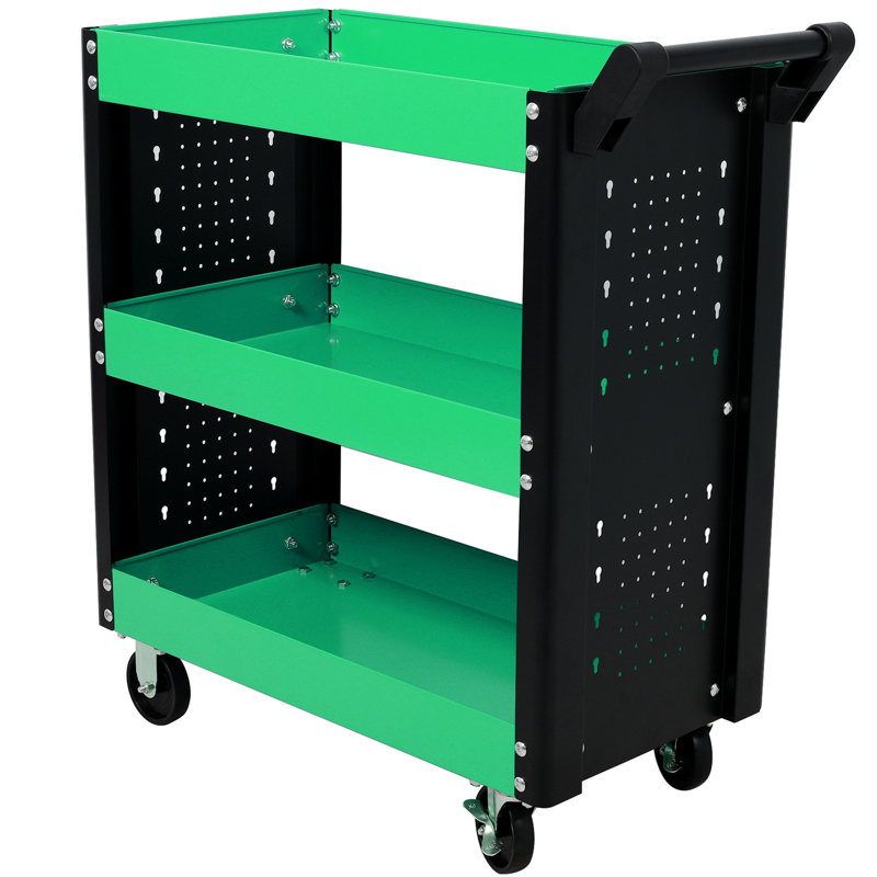 Chariot utilitaire avec roues, Vert et noir