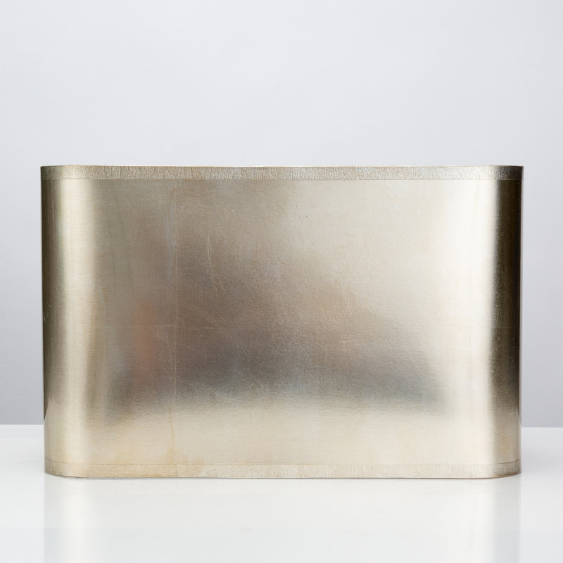 10'' H Paper Rectangle Lamp Shade, Silver
