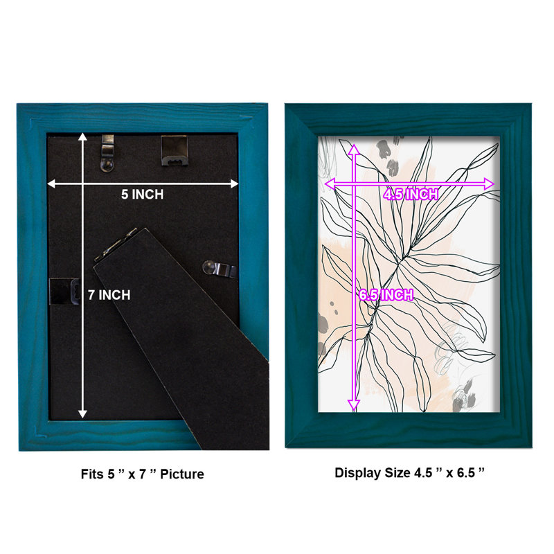 Palm, croquis I encadré sur papier, H 9 po x l 7 po x P 1 po, Bleu