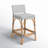 Estella 24.5 in. Seat Height Rattan Low Back Bar Stool, White-Navy Dot-1852299691-1865252313