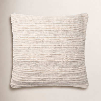 Sagitta Embroidered Cotton Blend Throw Pillow