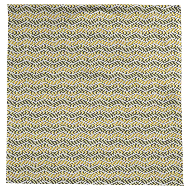 Nappe à chevrons ondulés Stephenie, Jaune