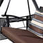 Padded swing with steel frame and stand-96369162